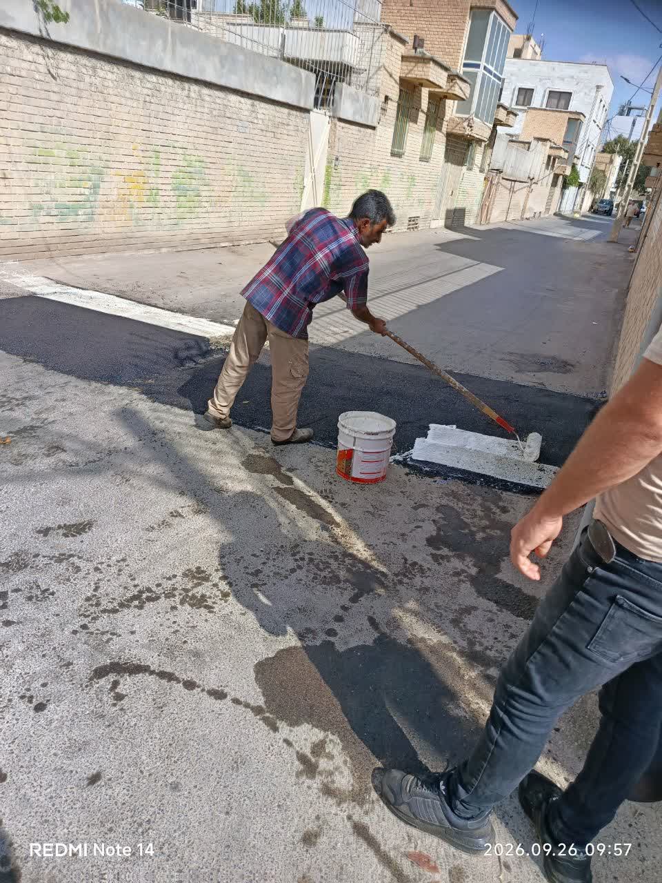اجرای سرعتگیر آسفالتی